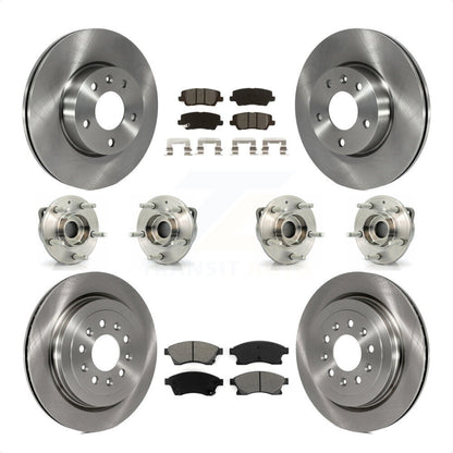 [Avant + Arrière] Kit d'ensemble roulement de roue et moyeu pour 2013-2015 Cadillac ATS AWD avec 300mm Diameter Rotor KBB-115240 par Transit Auto