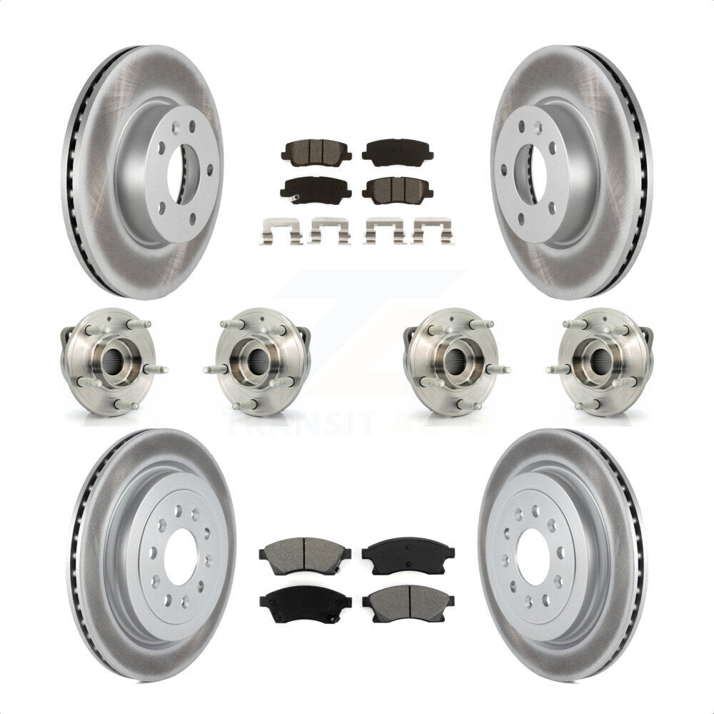[Avant + Arrière] Kit d'ensemble roulement de roue et moyeu pour 2013-2015 Cadillac ATS AWD avec 300mm Diameter Rotor KBB-115285 par Transit Auto