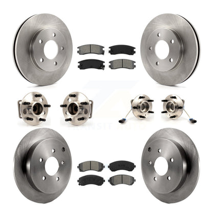 [Avant + Arrière] Kit d'ensemble roulement de roue et moyeu pour 2001-2005 Pontiac Aztek FWD avec rear brakes 4-Wheel ABS KBB-115345