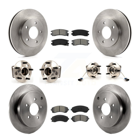 [Avant + Arrière] Kit d'ensemble roulement de roue et moyeu pour 2001-2005 Pontiac Aztek FWD avec rear brakes 4-Wheel ABS KBB-115345