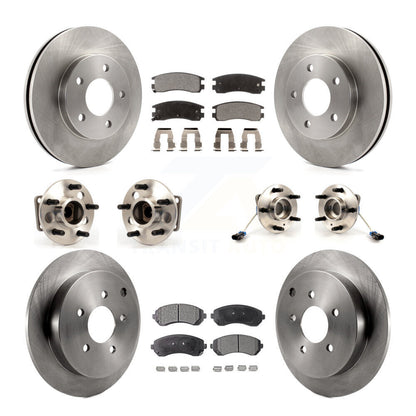 [Avant + Arrière] Kit d'ensemble roulement de roue et moyeu pour 2001-2005 Pontiac Aztek FWD avec rear brakes 4-Wheel ABS KBB-115362