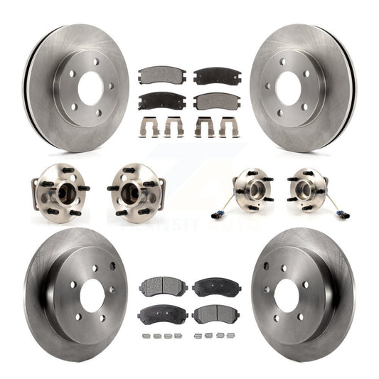 [Avant + Arrière] Kit d'ensemble roulement de roue et moyeu pour 2001-2005 Pontiac Aztek FWD avec rear brakes 4-Wheel ABS KBB-115362
