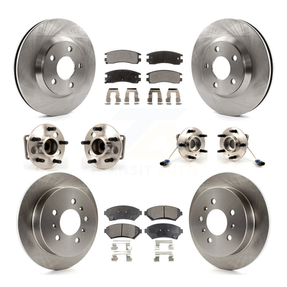 [Avant + Arrière] Kit d'ensemble roulement de roue et moyeu pour 2005 Chevrolet Impala Monte Carlo From Chassis/VIN #59143076 4-Wheel ABS KBB-115366