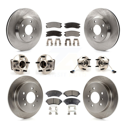 [Avant + Arrière] Kit d'ensemble roulement de roue et moyeu pour 2005 Chevrolet Impala Monte Carlo From Chassis/VIN #59143076 4-Wheel ABS KBB-115366