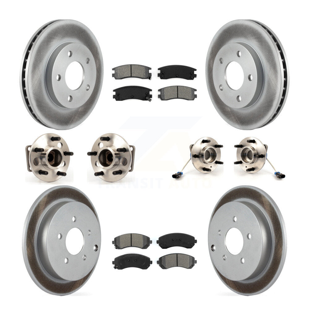 [Avant + Arrière] Kit d'ensemble roulement de roue et moyeu pour 2001-2005 Pontiac Aztek FWD avec rear brakes 4-Wheel ABS KBB-115378