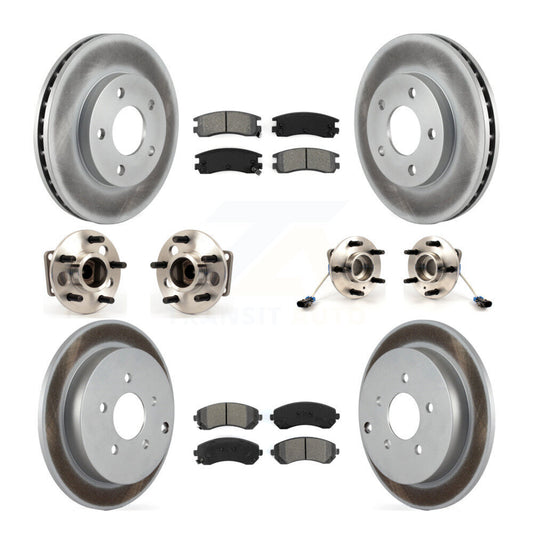 [Avant + Arrière] Kit d'ensemble roulement de roue et moyeu pour 2001-2005 Pontiac Aztek FWD avec rear brakes 4-Wheel ABS KBB-115378