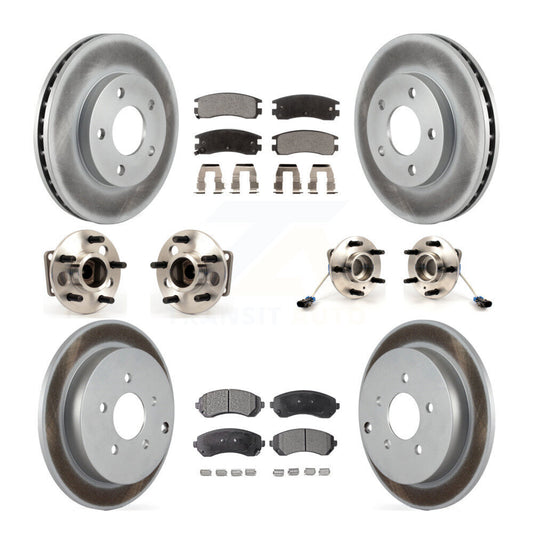 [Avant + Arrière] Kit d'ensemble roulement de roue et moyeu pour 2001-2005 Pontiac Aztek FWD avec rear brakes 4-Wheel ABS KBB-115392