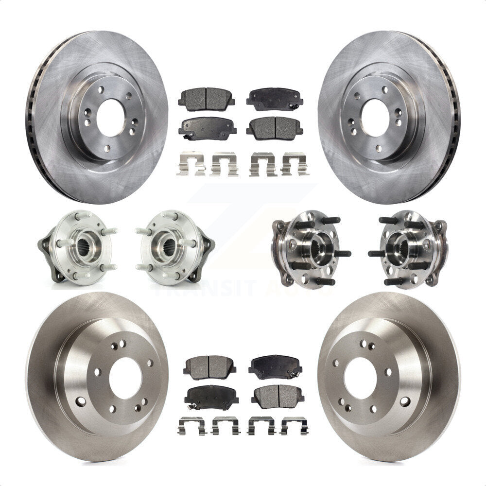 [Avant + Arrière] Kit d'ensemble roulement de roue et moyeu pour 2015-2016 Hyundai Santa Fe Sport AWD avec 2.4L 2.0L KBB-115411 par Transit Auto