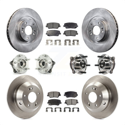 [Avant + Arrière] Kit d'ensemble roulement de roue et moyeu pour 2015-2016 Hyundai Santa Fe Sport AWD avec 2.4L 2.0L KBB-115411 par Transit Auto