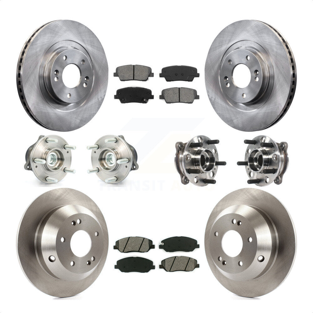 [Avant + Arrière] Kit d'ensemble roulement de roue et moyeu pour 2015-2016 Hyundai Santa Fe XL FWD avec 3.3L KBB-115416 par Transit Auto