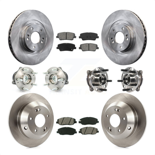 [Avant + Arrière] Kit d'ensemble roulement de roue et moyeu pour 2015-2016 Hyundai Santa Fe XL FWD avec 3.3L KBB-115416 par Transit Auto