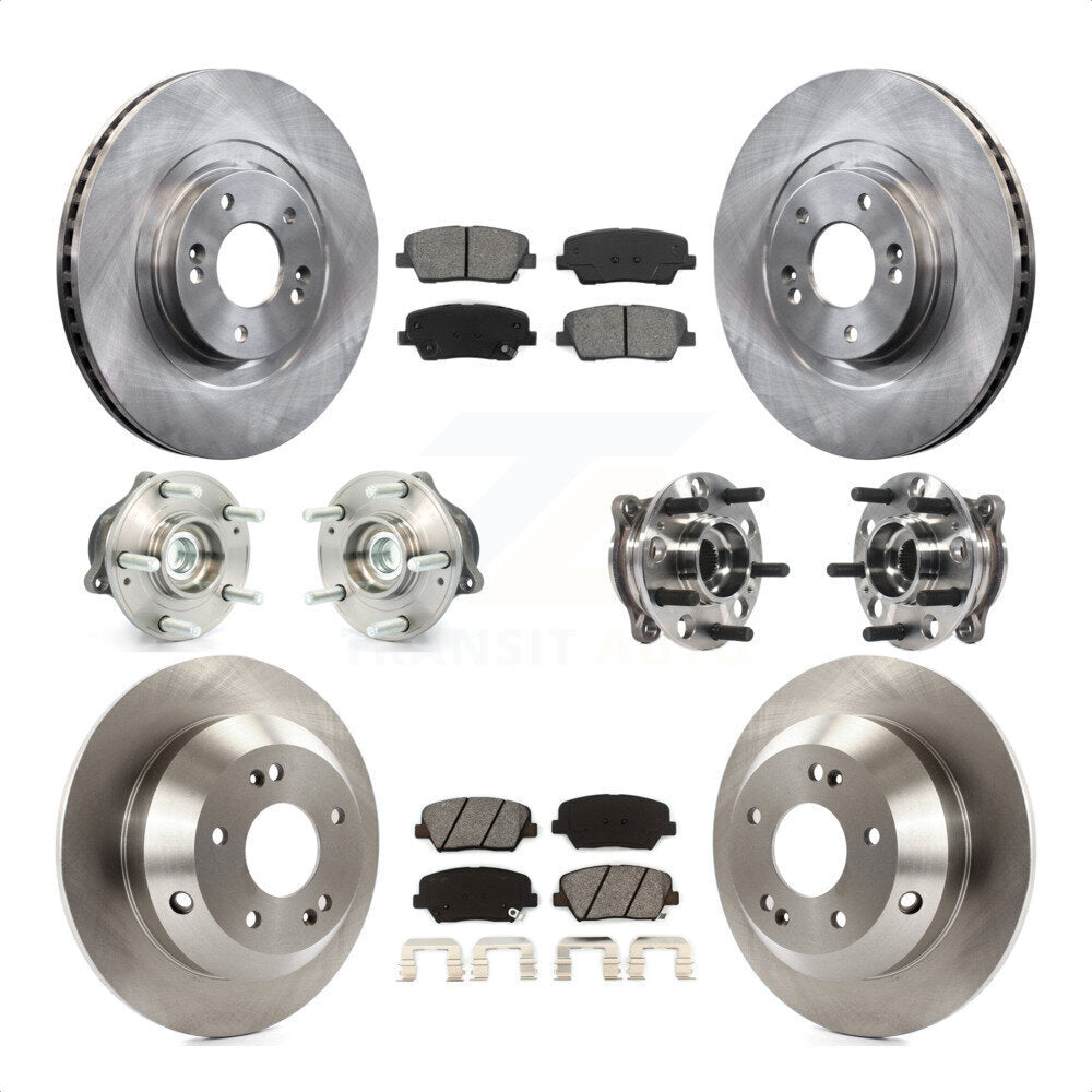 [Avant + Arrière] Kit d'ensemble roulement de roue et moyeu pour 2015-2016 Hyundai Santa Fe Sport FWD avec 2.4L 2.0L KBB-115417 par Transit Auto