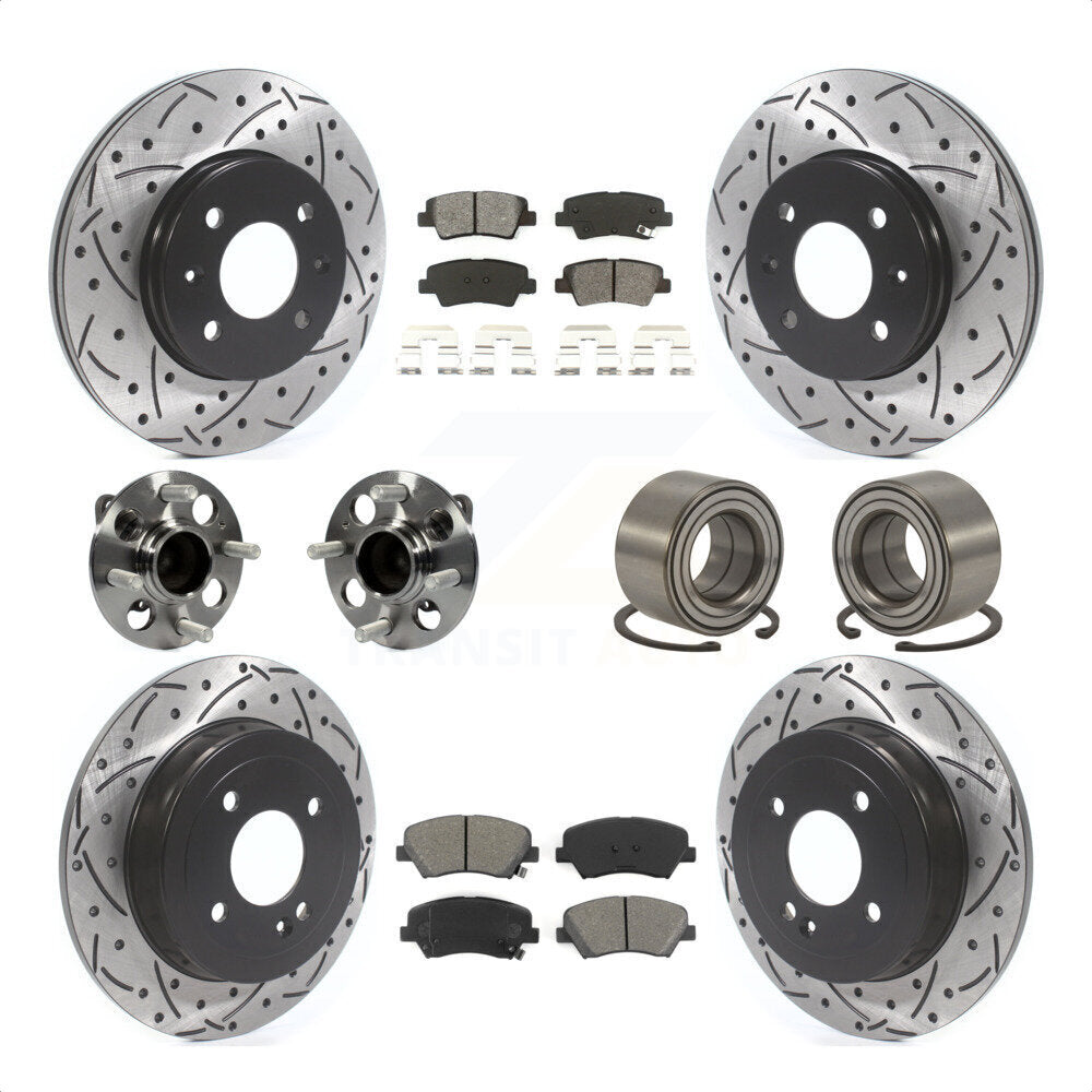 [Avant + Arrière] Kit de Roulement de roue pour 2012-2017 Hyundai Accent KBB-115552 par Transit Auto