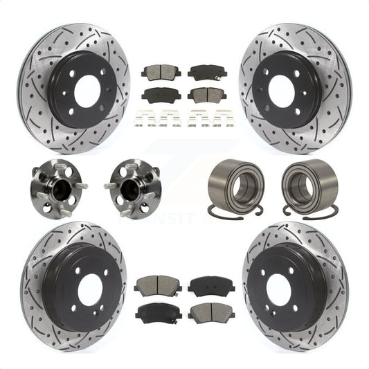[Avant + Arrière] Kit de Roulement de roue pour 2012-2017 Hyundai Accent KBB-115552 par Transit Auto