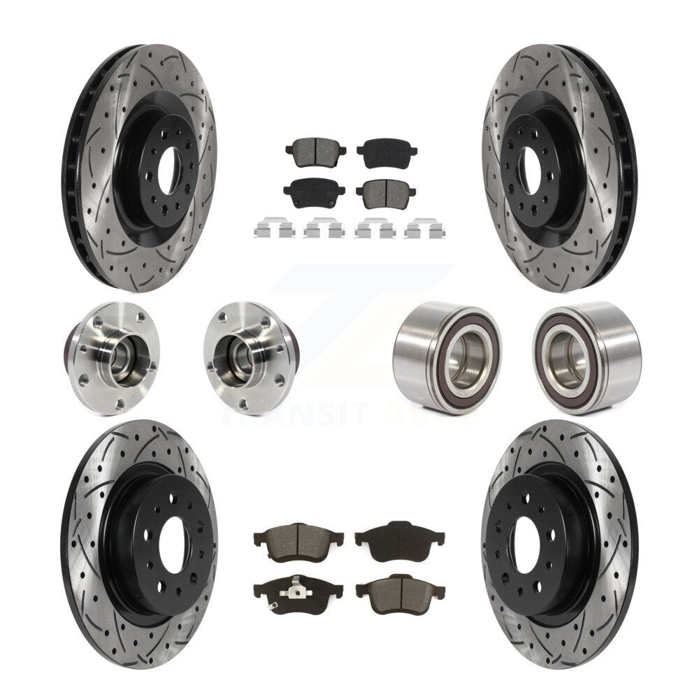 [Avant + Arrière] Kit de Roulement de roue pour 2014-2017 Fiat 500L KBB-115555