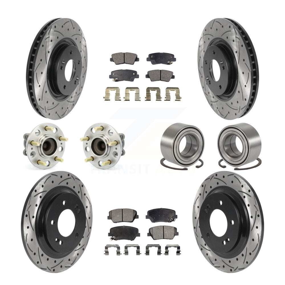 [Avant + Arrière] Kit de Roulement de roue pour 2016-2017 Hyundai Azera Limited KBB-115616
