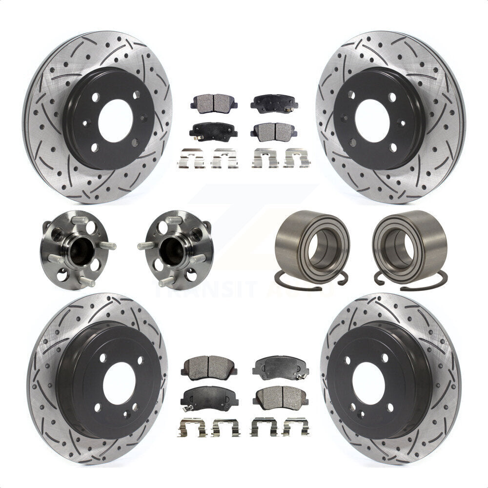 [Avant + Arrière] Kit de Roulement de roue pour 2012-2017 Hyundai Accent KBB-115625 par Transit Auto