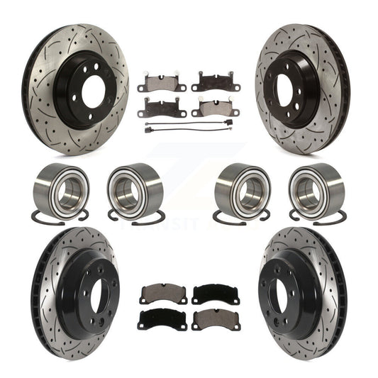 [Avant + Arrière] Kit de Roulement de roue pour 2011-2012 Porsche Cayenne Base avec 380mm Diameter Rotor KBB-115681
