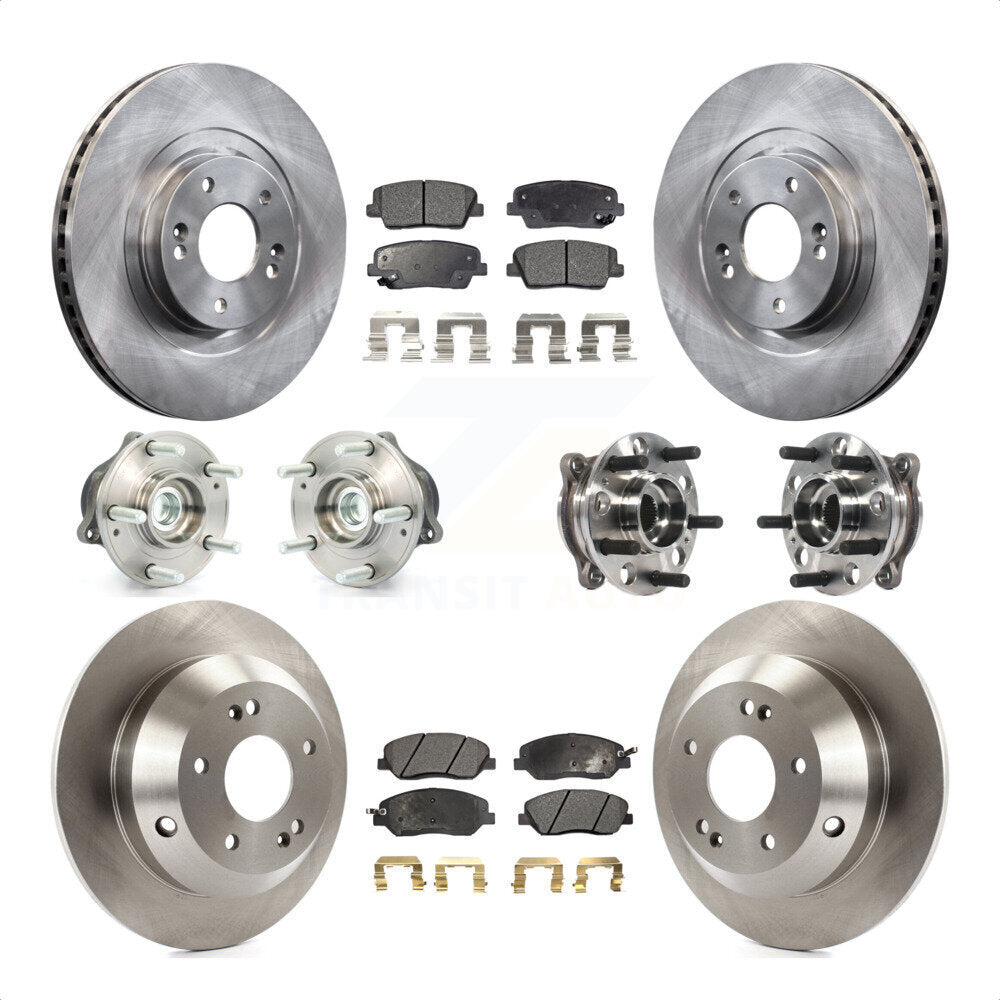[Avant + Arrière] Kit d'ensemble roulement de roue et moyeu pour 2015-2016 Hyundai Santa Fe XL FWD avec 3.3L KBB-115706 par Transit Auto