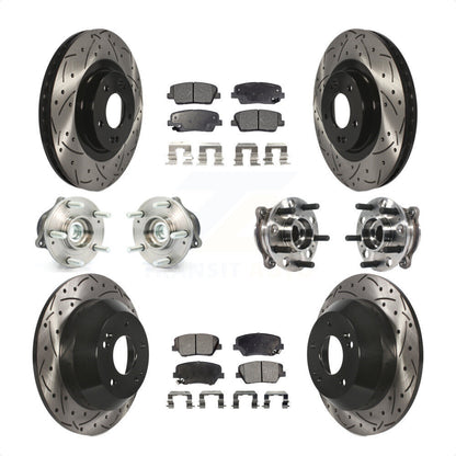 [Avant + Arrière] Kit d'ensemble roulement de roue et moyeu pour 2015-2016 Hyundai Santa Fe Sport FWD avec 2.4L 2.0L KBB-115722 par Transit Auto