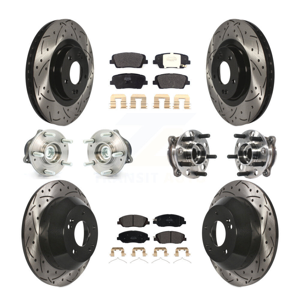 [Avant + Arrière] Kit d'ensemble roulement de roue et moyeu pour Hyundai Santa Fe XL FWD KBB-115724