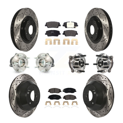 [Avant + Arrière] Kit d'ensemble roulement de roue et moyeu pour Hyundai Santa Fe XL FWD KBB-115724