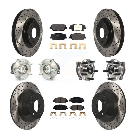 [Avant + Arrière] Kit d'ensemble roulement de roue et moyeu pour Hyundai Santa Fe XL FWD KBB-115724