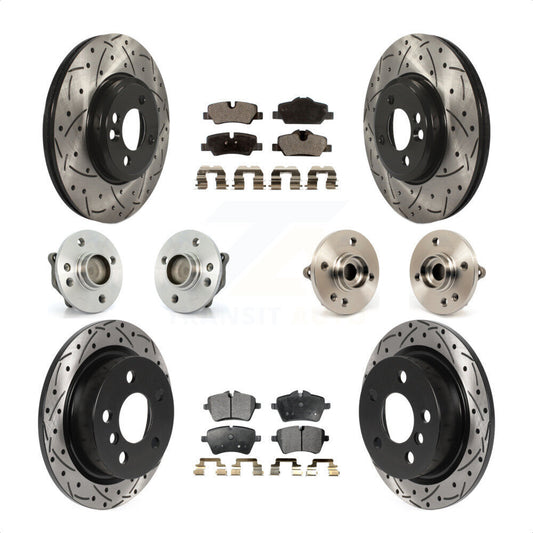 [Avant + Arrière] Kit d'ensemble roulement de roue et moyeu pour 2015 Mini Cooper Convertible avec 2.0L 1.5L avec 294mm Diameter Rotor KBB-115738 par Transit Auto