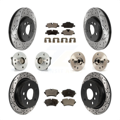 [Avant + Arrière] Kit d'ensemble roulement de roue et moyeu pour 2015 Mini Cooper Convertible avec 2.0L 1.5L avec 294mm Diameter Rotor KBB-115741 par Transit Auto
