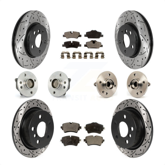 [Avant + Arrière] Kit d'ensemble roulement de roue et moyeu pour 2015 Mini Cooper Convertible avec 2.0L 1.5L avec 294mm Diameter Rotor KBB-115741 par Transit Auto