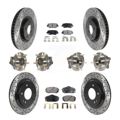 [Avant + Arrière] Kit d'ensemble roulement de roue et moyeu pour 2015 Hyundai Sonata GAS engine avec Electric Parking KBB-115744