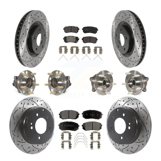 [Avant + Arrière] Kit d'ensemble roulement de roue et moyeu pour Kia Optima avec Manual Parking KBB-115746