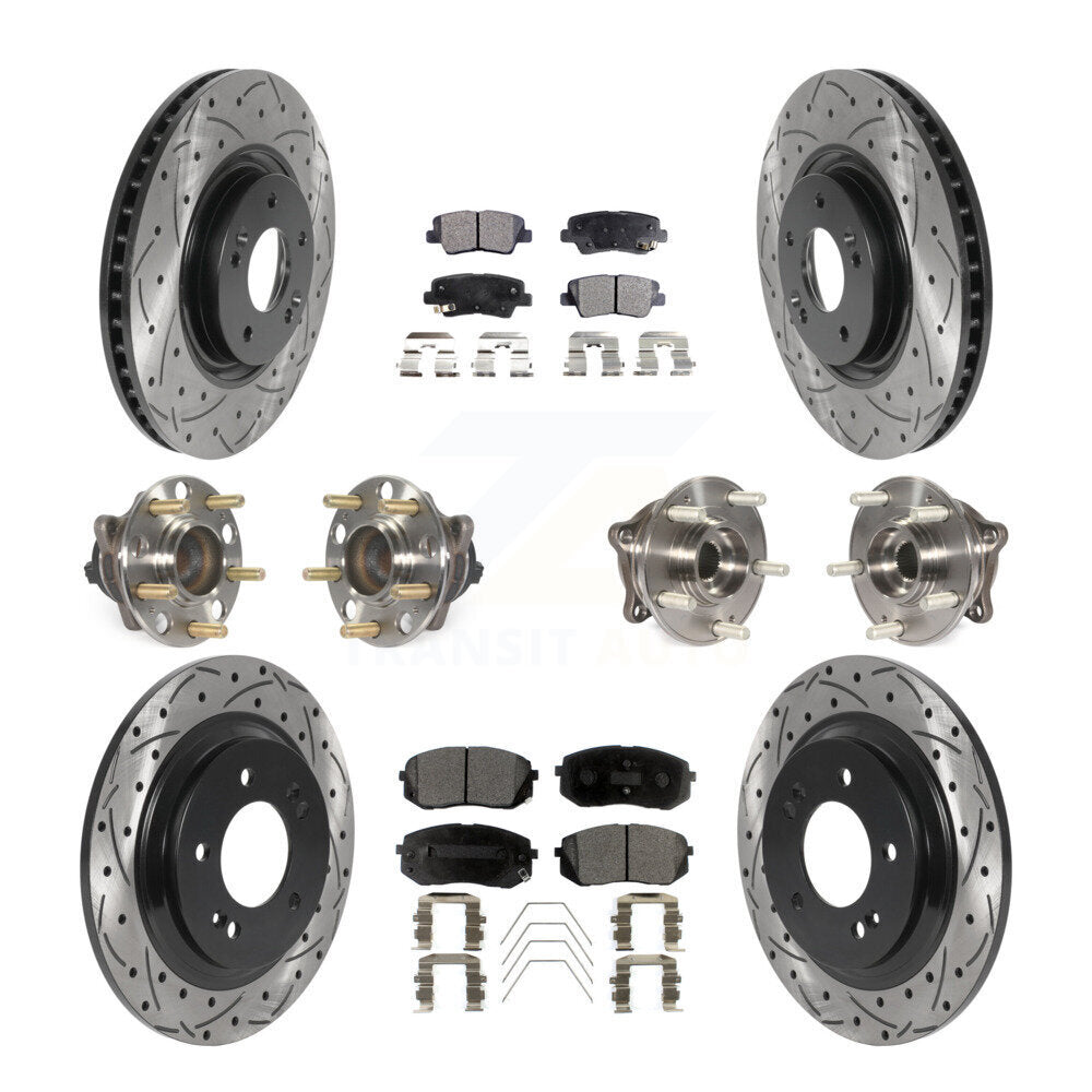 [Avant + Arrière] Kit d'ensemble roulement de roue et moyeu pour 2016 Hyundai Sonata GAS engine avec Electric Parking KBB-115747