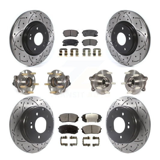 [Avant + Arrière] Kit d'ensemble roulement de roue et moyeu pour 2015 Hyundai Sonata GAS engine avec Manual Parking KBB-115749