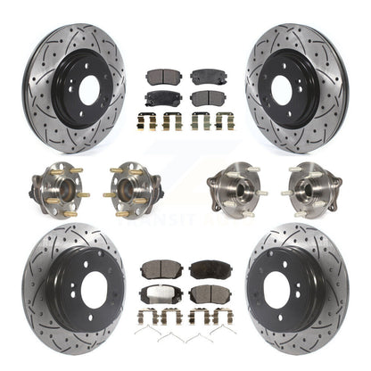 [Avant + Arrière] Kit d'ensemble roulement de roue et moyeu pour 2015-2016 Hyundai Sonata GAS engine avec Manual Parking KBB-115750