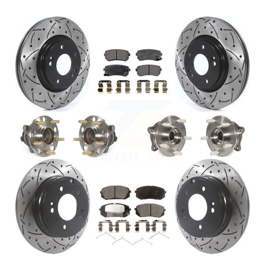 [Avant + Arrière] Kit d'ensemble roulement de roue et moyeu pour 2015-2016 Hyundai Sonata GAS engine avec Manual Parking KBB-115750