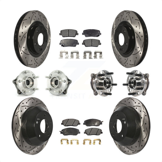 [Avant + Arrière] Kit d'ensemble roulement de roue et moyeu pour Hyundai Santa Fe XL AWD avec 3.3L KBB-115762 par Transit Auto