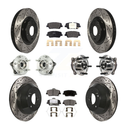 [Avant + Arrière] Kit d'ensemble roulement de roue et moyeu pour 2017-2018 Hyundai Santa Fe Sport AWD KBB-115764