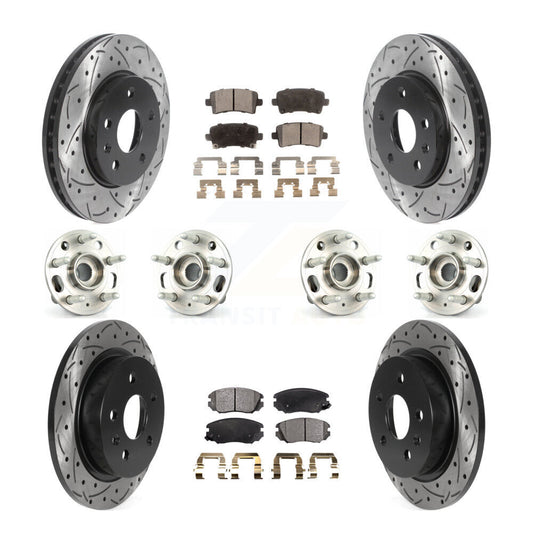 [Avant + Arrière] Kit d'ensemble roulement de roue et moyeu pour 2013-2015 Chevrolet Malibu Naturally Aspirated KBB-115766