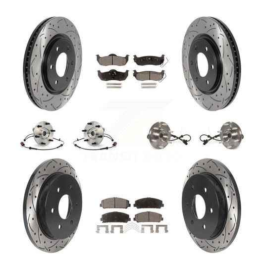 [Avant + Arrière] Kit d'ensemble roulement de roue et moyeu pour 2012 Nissan Armada 4WD From 12 11 KBB-115772