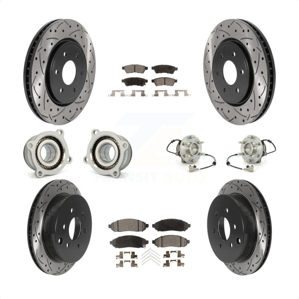 [Avant + Arrière] Kit d'ensemble roulement de roue et moyeu pour Nissan Frontier Xterra Suzuki Equator KBB-115773 par Transit Auto