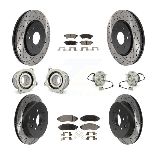 [Avant + Arrière] Kit d'ensemble roulement de roue et moyeu pour Nissan Frontier Xterra Suzuki Equator KBB-115773 par Transit Auto