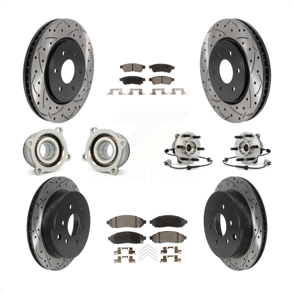 [Avant + Arrière] Kit d'ensemble roulement de roue et moyeu pour Nissan Frontier Xterra Suzuki Equator KBB-115774 par Transit Auto