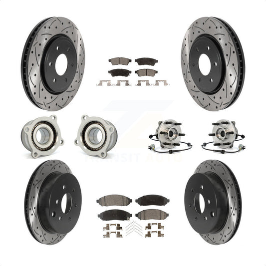 [Avant + Arrière] Kit d'ensemble roulement de roue et moyeu pour Nissan Frontier Xterra Suzuki Equator KBB-115774 par Transit Auto
