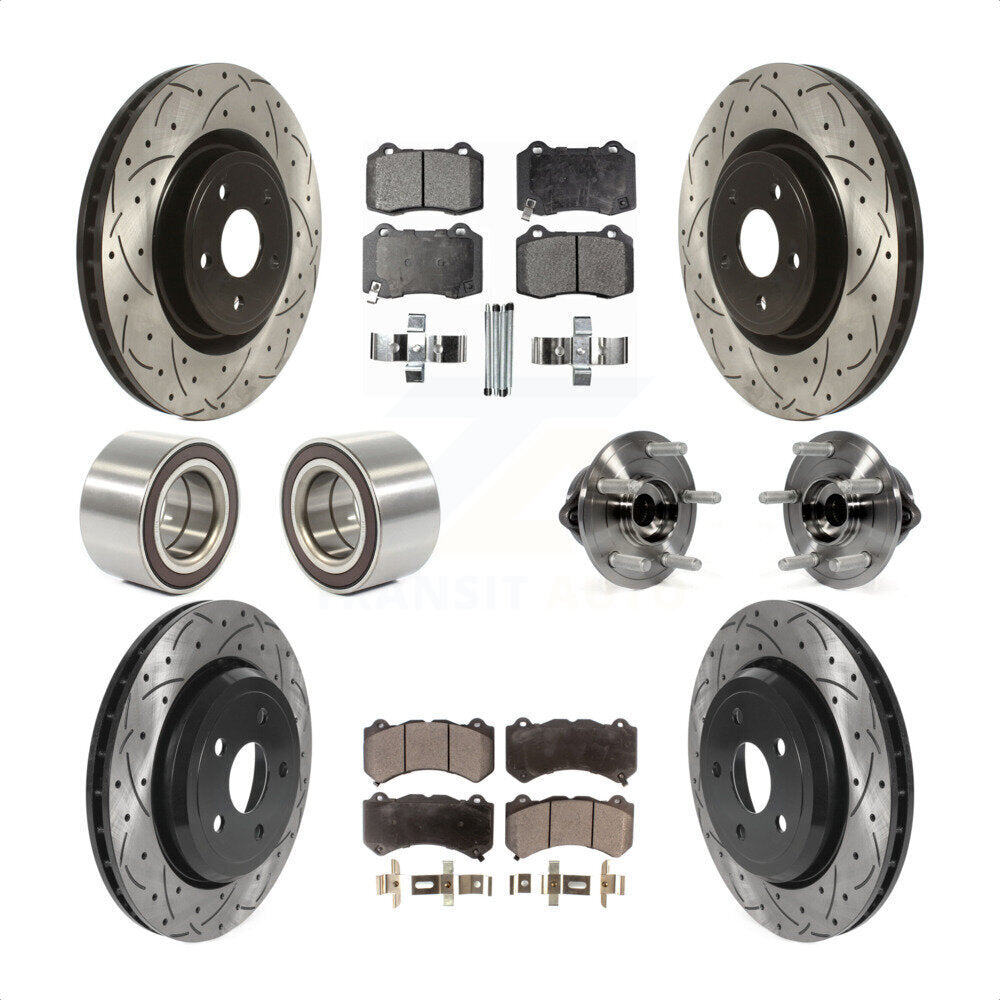 [Avant + Arrière] Kit d'ensemble roulement de roue et moyeu pour Jeep Grand Cherokee Dodge Durango KBB-115821 par Transit Auto
