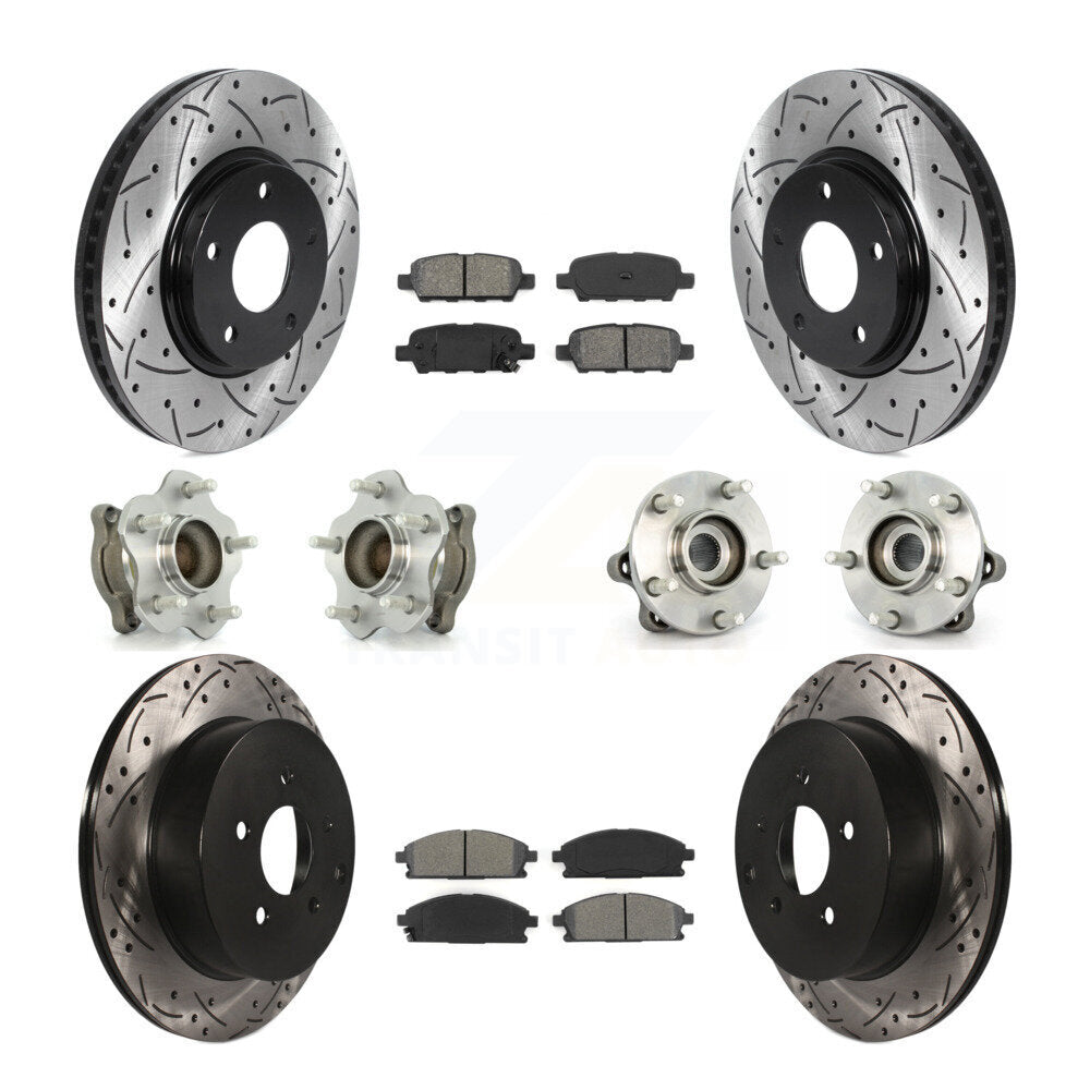 [Avant + Arrière] Kit d'ensemble roulement de roue et moyeu pour 2004-2009 Nissan Quest KBB-115827