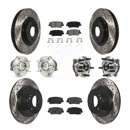 [Avant + Arrière] Kit d'ensemble roulement de roue et moyeu pour 2017-2018 Hyundai Santa Fe Sport FWD KBB-115830