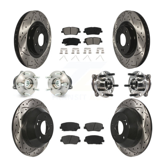 [Avant + Arrière] Kit d'ensemble roulement de roue et moyeu pour 2017-2018 Hyundai Santa Fe Sport FWD KBB-115830
