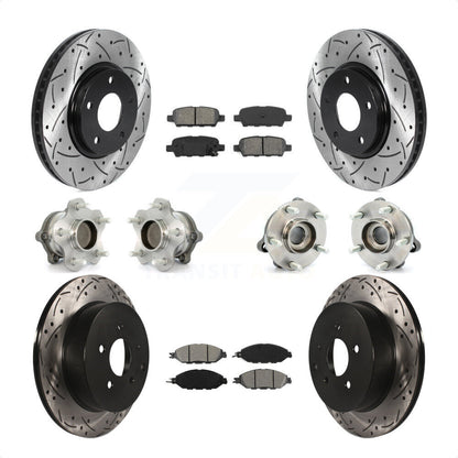 [Avant + Arrière] Kit d'ensemble roulement de roue et moyeu pour 2016 Nissan Pathfinder FWD From 11 15 KBB-115841 par Transit Auto