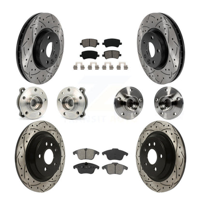 [Avant + Arrière] Kit d'ensemble roulement de roue et moyeu pour 2013-2014 Volvo S60 3.0L avec 300mm Diameter Rotor KBB-115846